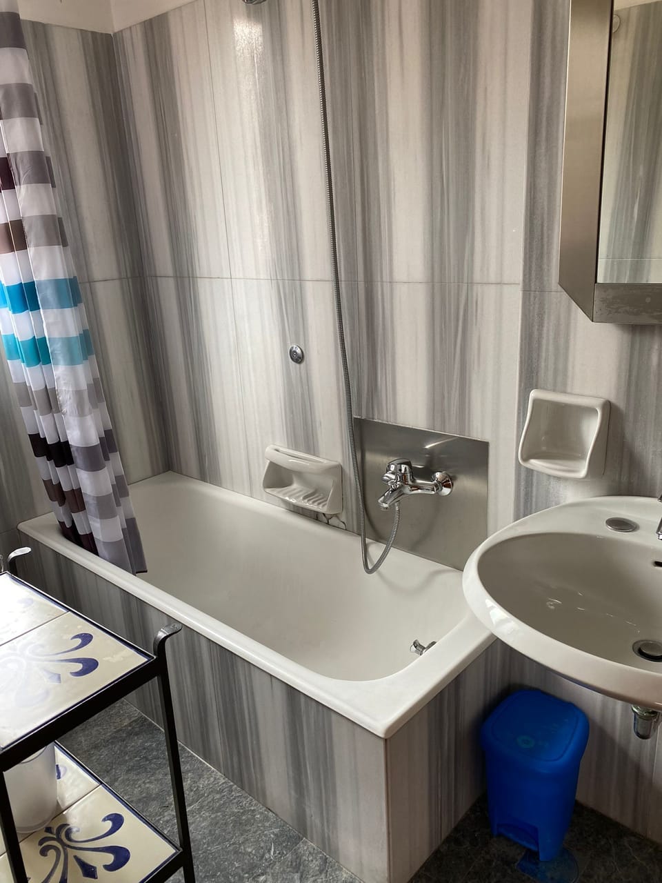 Shower, rainfall showerhead, hair dryer, bidet
