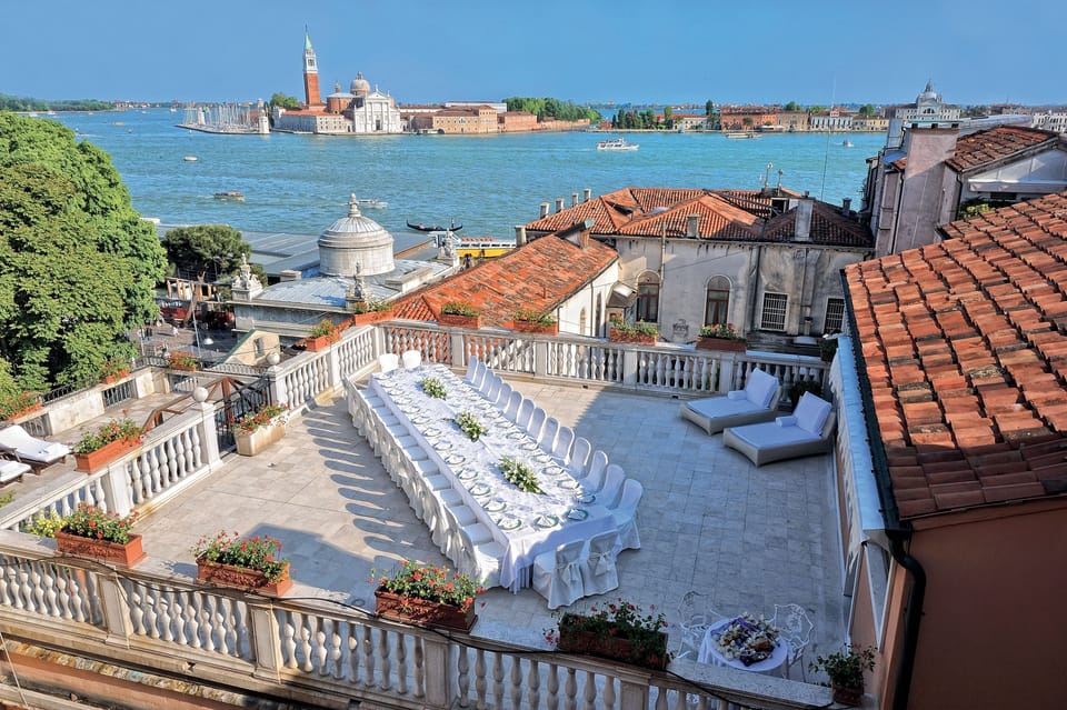 Outdoor wedding area