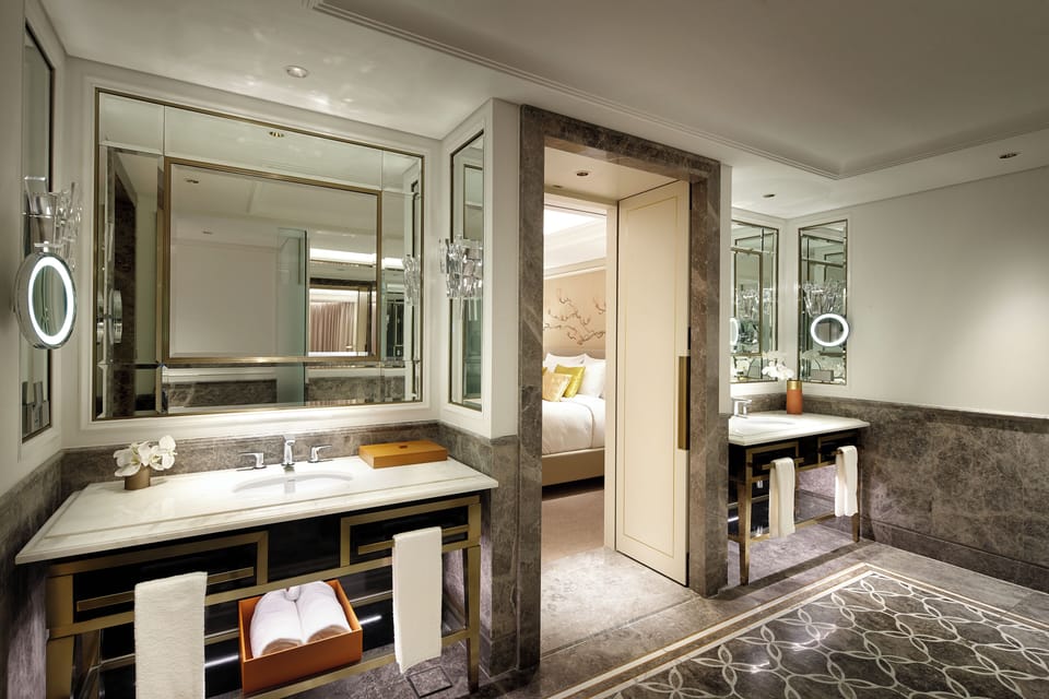 Separate tub and shower, hair dryer, bathrobes, slippers