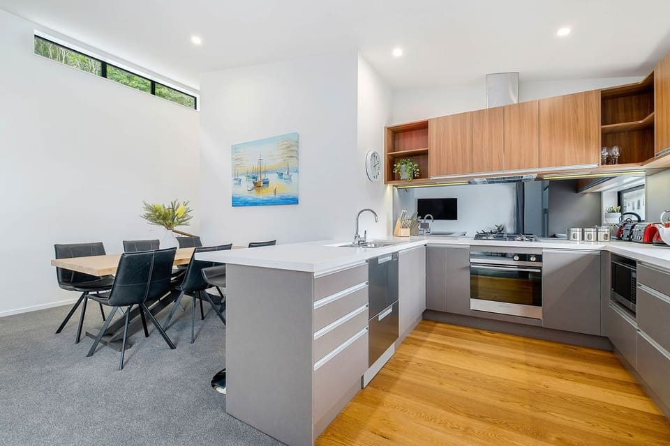 Private 4 Bedroom Duplex | Private kitchen | Full-size fridge, microwave, oven, stovetop