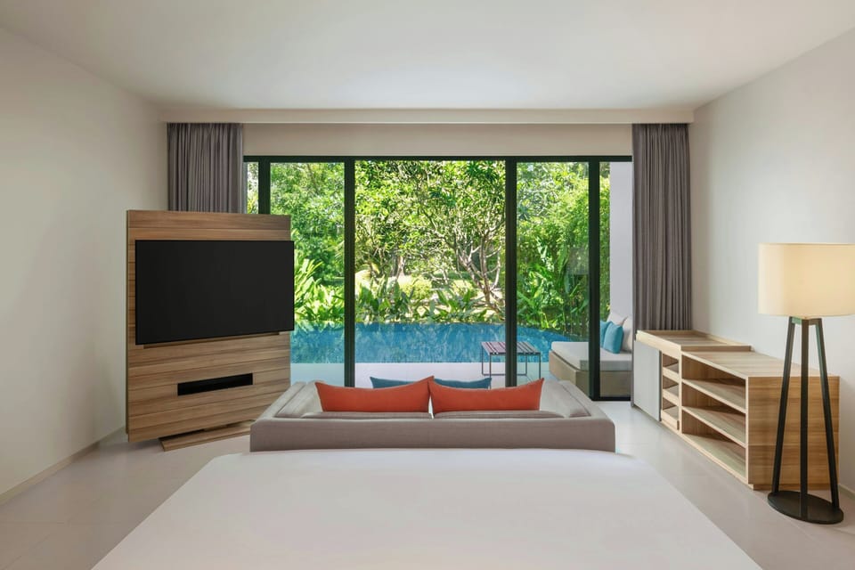 Junior Suite, 1 King Bed, Pool Access | Premium bedding, down comforters, minibar, in-room safe