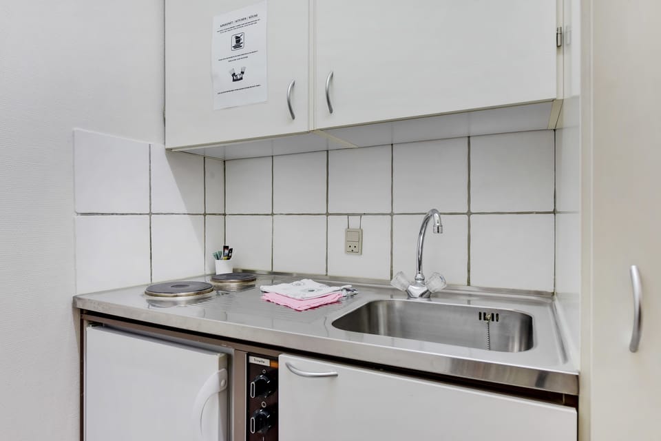 Fridge, electric kettle