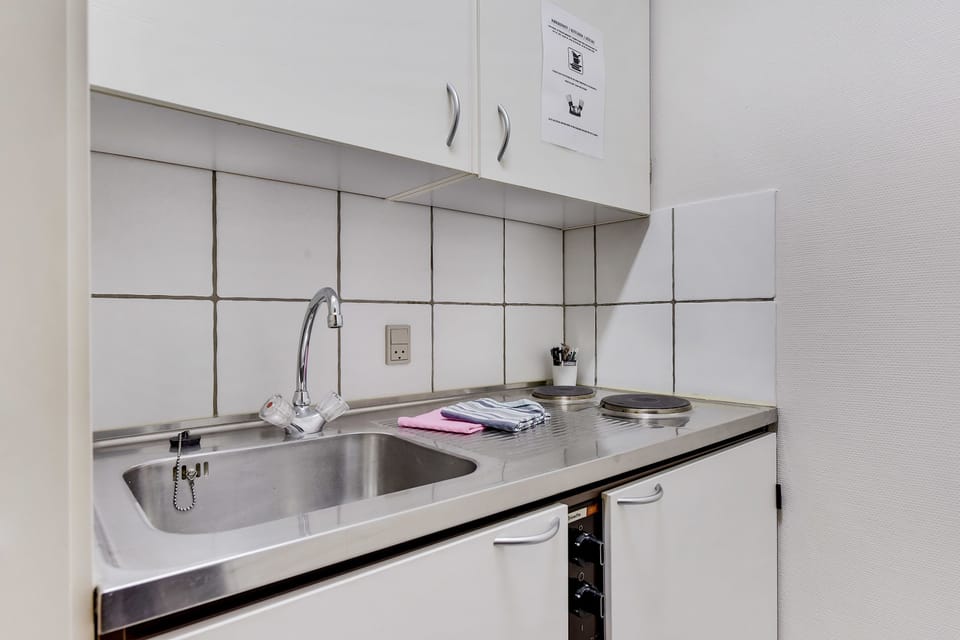 Fridge, electric kettle