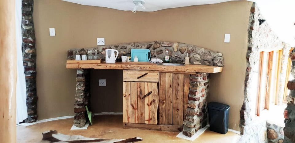 Basic Cabin | Living area | Fireplace