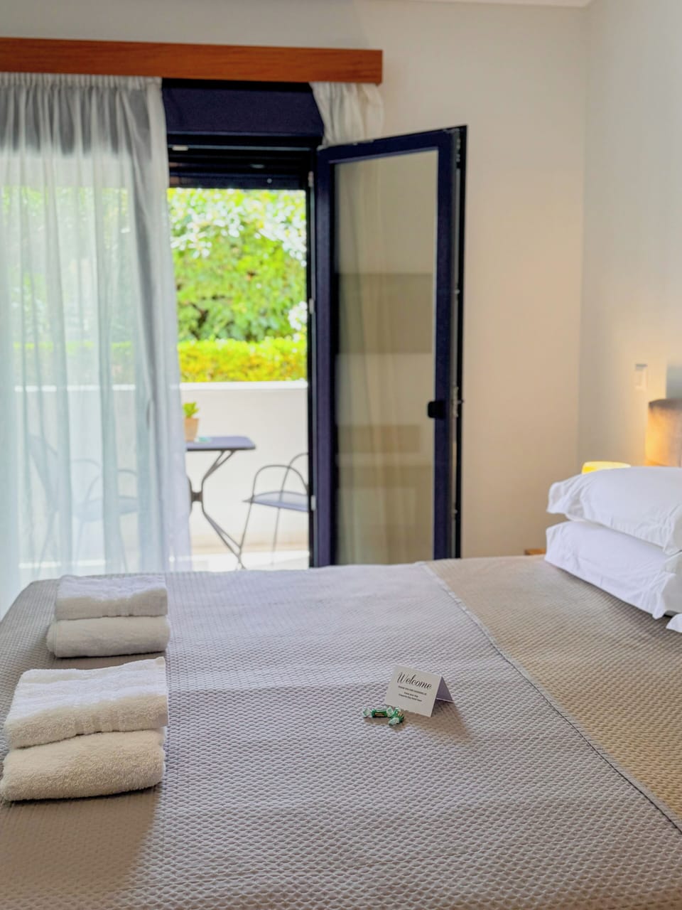 Garden Semi Basement Studio | Premium bedding, down comforters, in-room safe, individually decorated