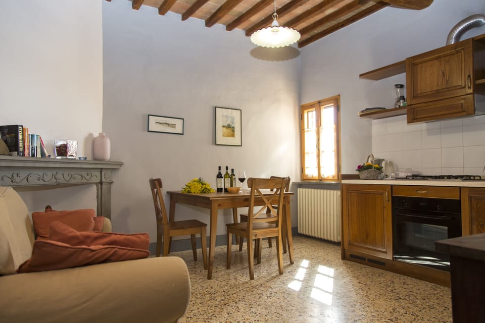 Apartment, 1 Bedroom (Biancospino) | Private kitchen | Full-size fridge, oven, stovetop, electric kettle