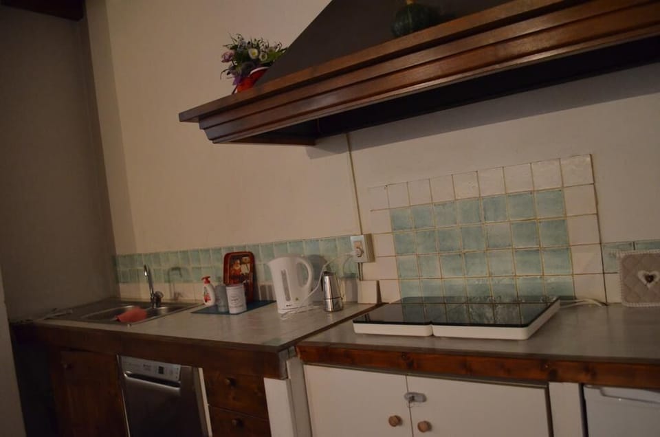 Family Apartment, 1 Bedroom | Private kitchen | Fridge, oven, stovetop, highchair