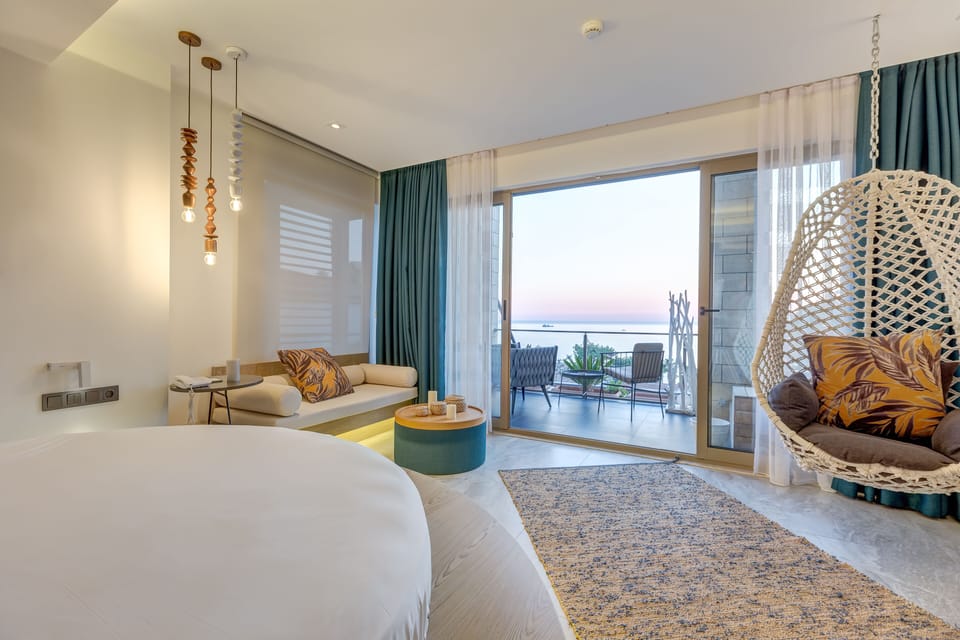 Deluxe Double Room, 1 Queen Bed, Jetted Tub, Sea View | View from room
