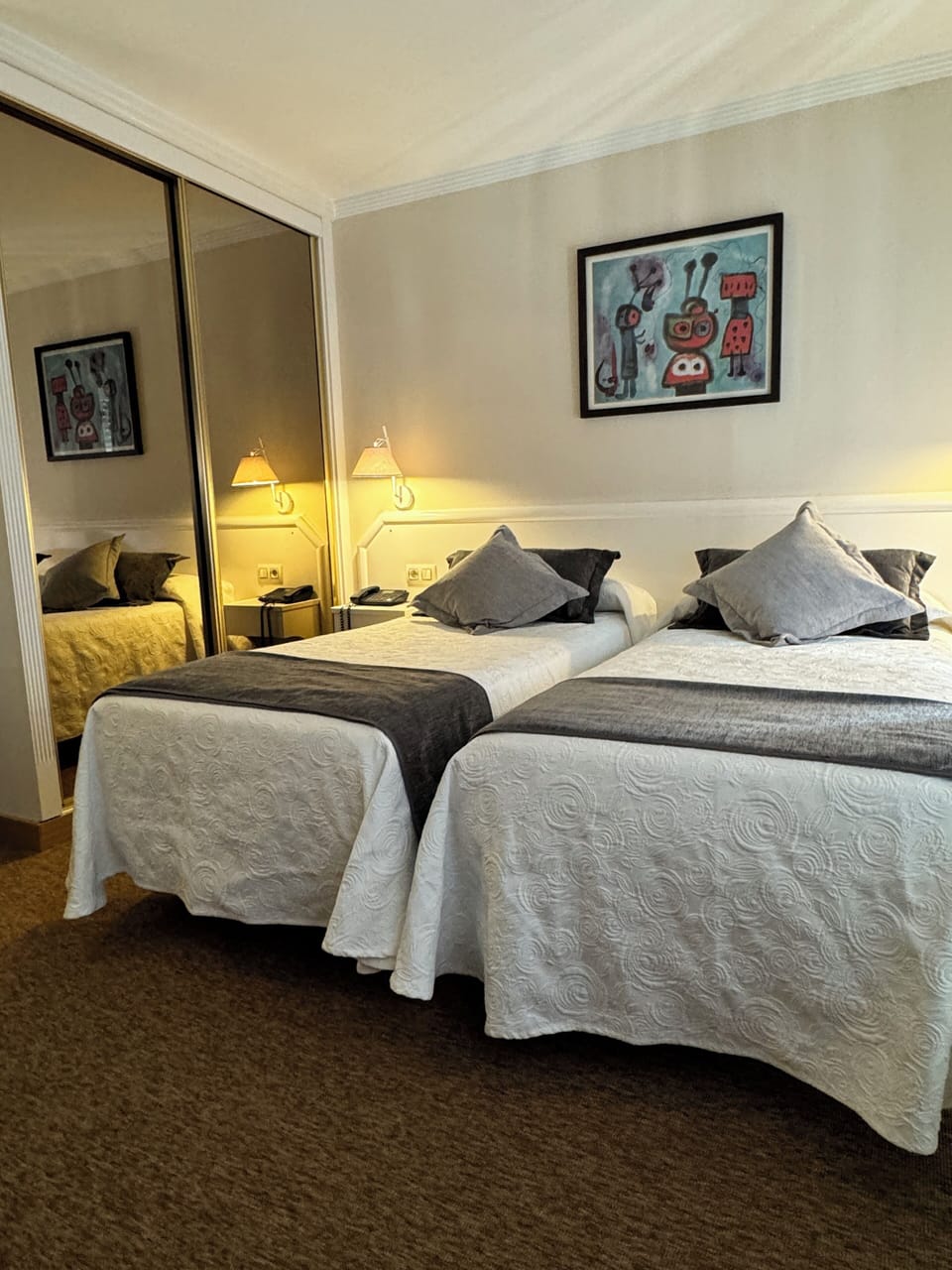 Premium bedding, desk, free WiFi, bed sheets