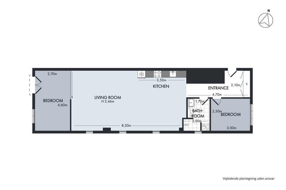 Apartment, 2 Bedrooms, City View | Floor plan