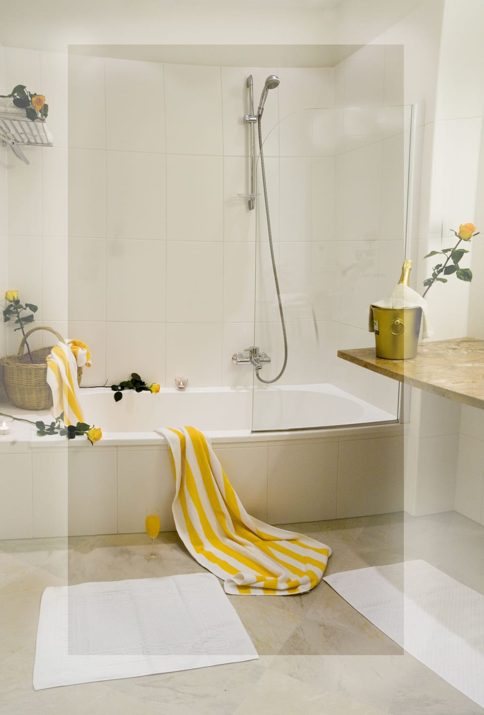 Free toiletries, hair dryer, bathrobes, slippers