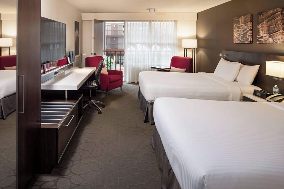 Premium bedding, pillowtop beds, in-room safe, desk