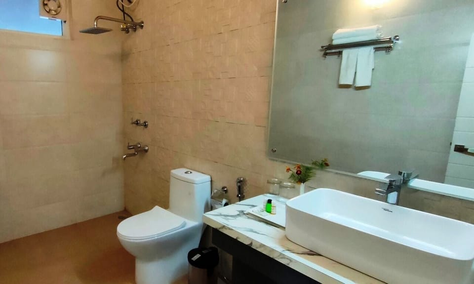 Deluxe Room | Bathroom | Shower, free toiletries, hair dryer, towels
