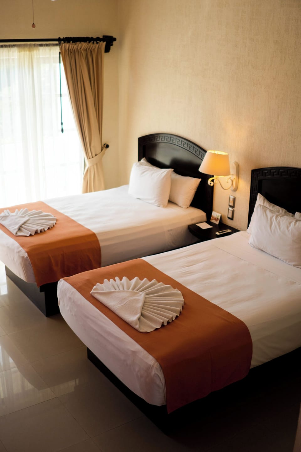 Standard Room, 2 Double Beds | In-room safe, blackout drapes, iron/ironing board, bed sheets