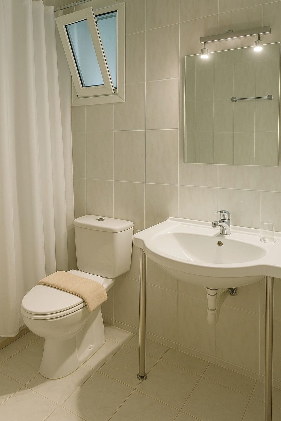 Hair dryer, towels