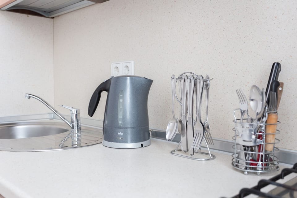Superior Apartment (floor 4) | Private kitchen | Coffee/tea maker, full-size fridge, microwave, stovetop