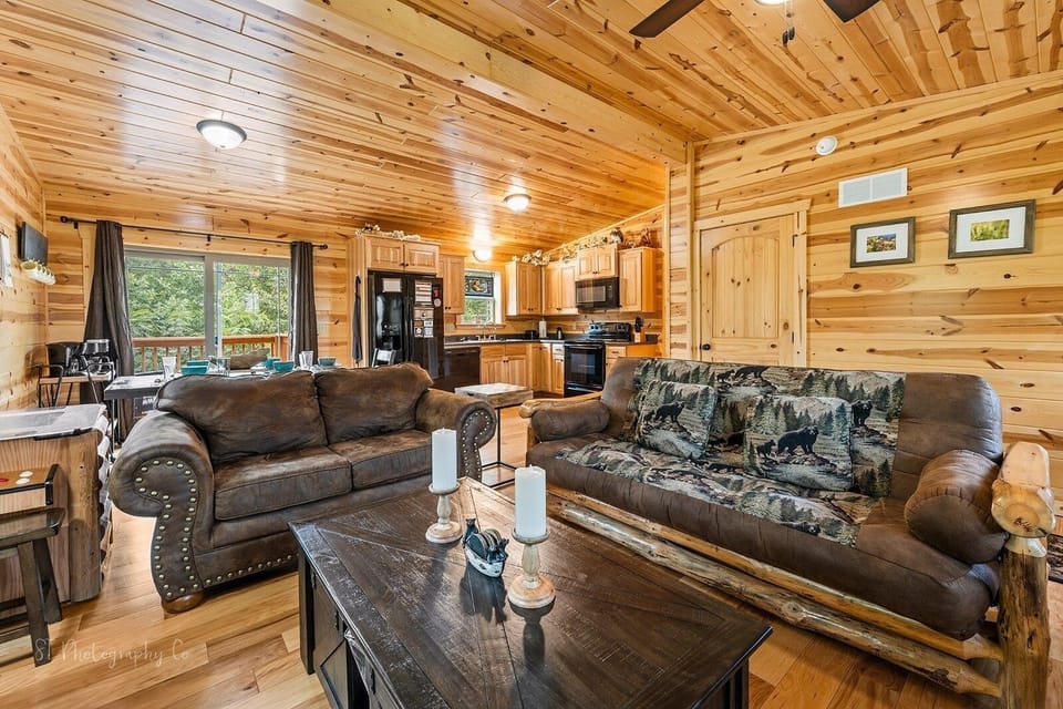 Cabin, 2 Bedrooms | Living area | TV