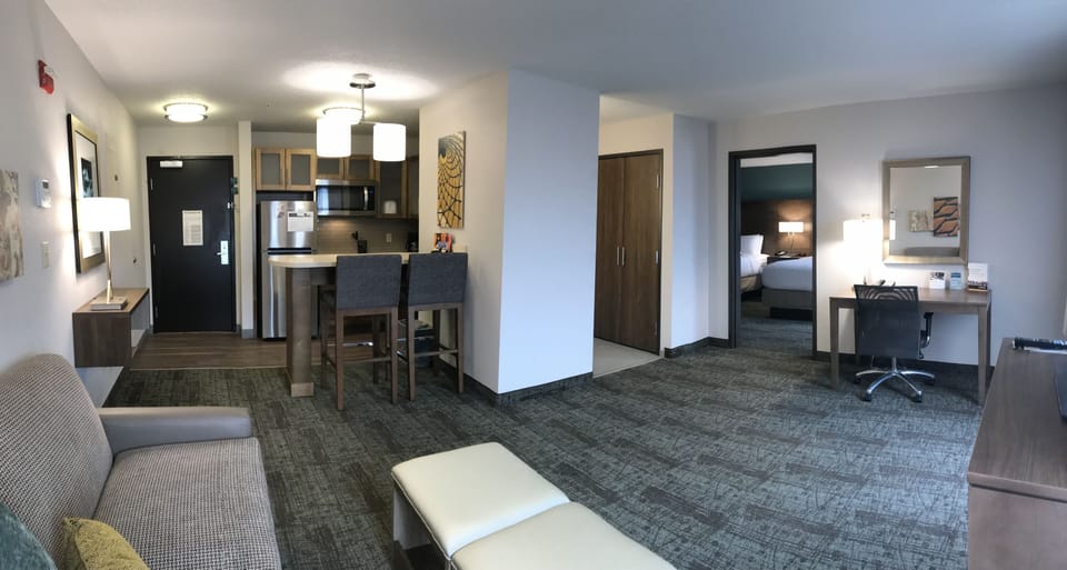 Suite, 1 Bedroom, Kitchen | In-room safe, desk, laptop workspace, iron/ironing board