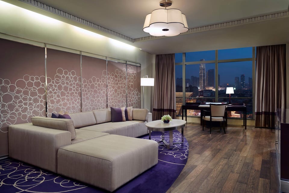 Suite, 1 Bedroom, City View | In-room safe, desk, laptop workspace, blackout drapes