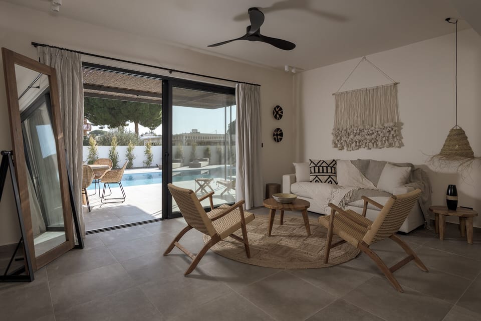 Villa, Private Pool | Living room | Flat-screen TV