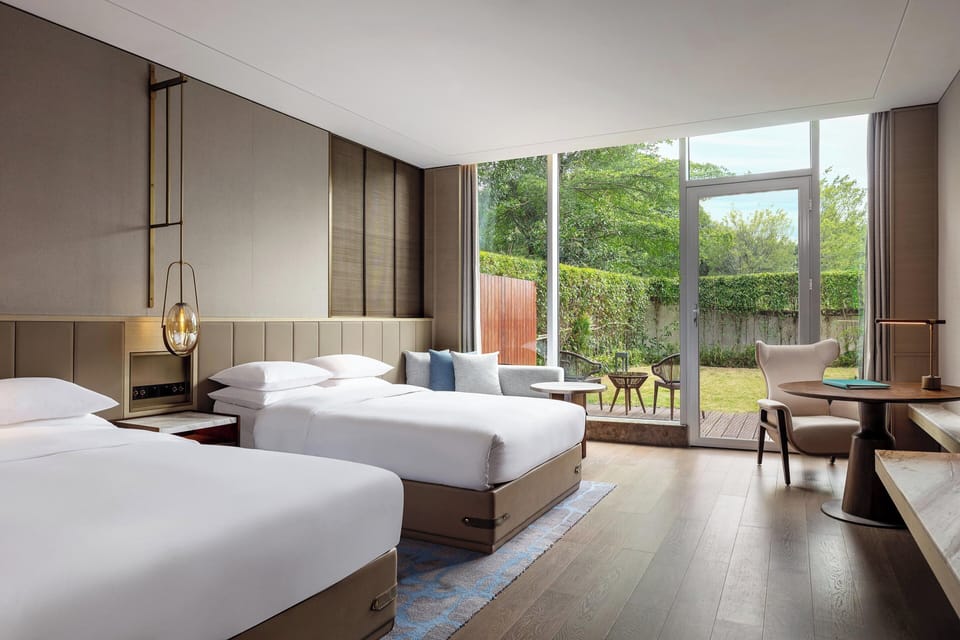 Room, 2 Double Beds | Down comforters, free minibar, in-room safe, desk