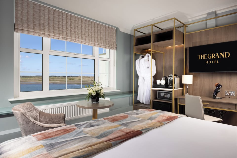 In-room safe, desk, laptop workspace, iron/ironing board