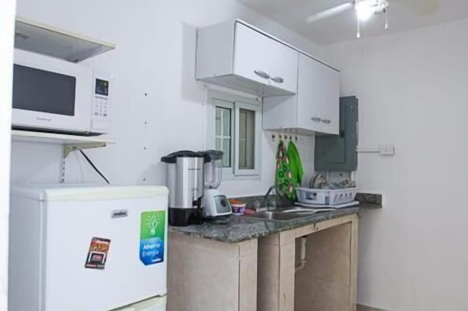 Fridge, toaster, eco-friendly cleaning products, paper towels