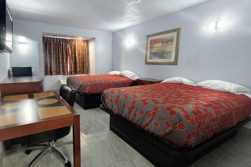 Room, 2 Queen Beds, Non Smoking | Iron/ironing board, free WiFi, bed sheets