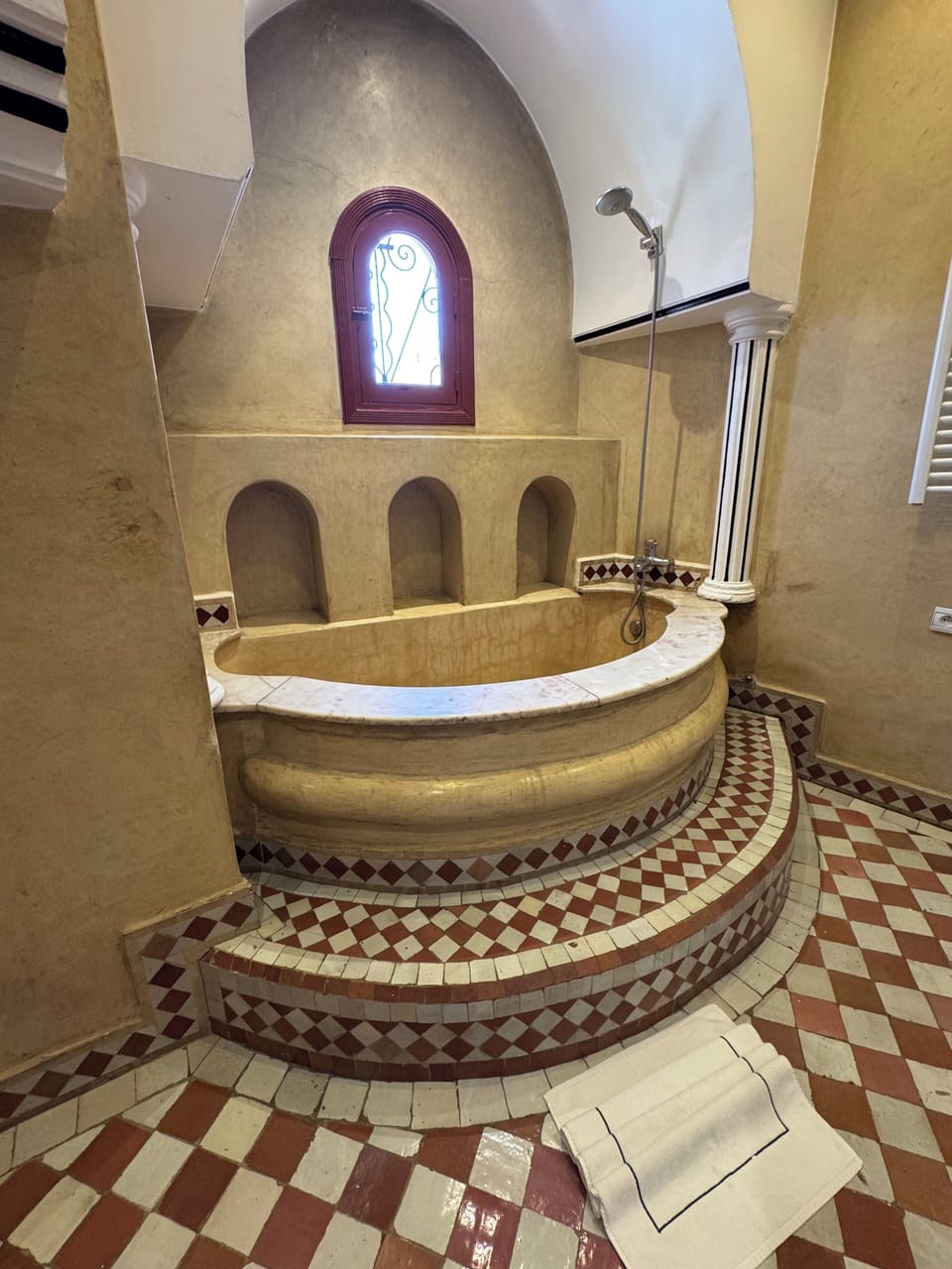Luxury Double Room | Bathroom | Combined shower/tub, rainfall showerhead, hair dryer, bathrobes