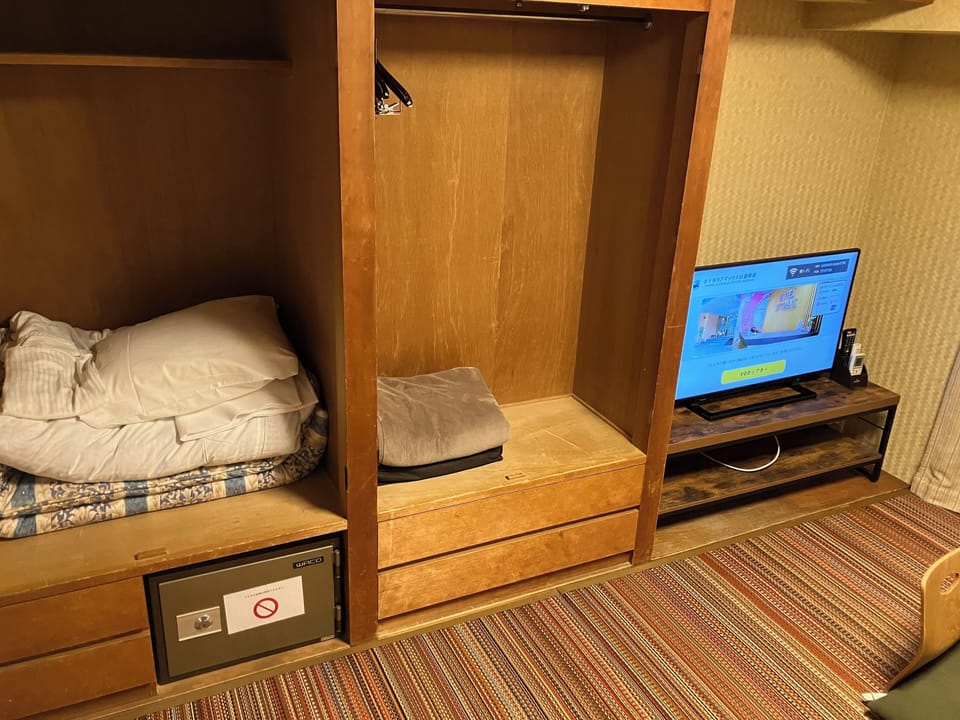 Desk, free WiFi, bed sheets