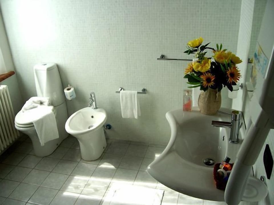 Shower, free toiletries, hair dryer, slippers