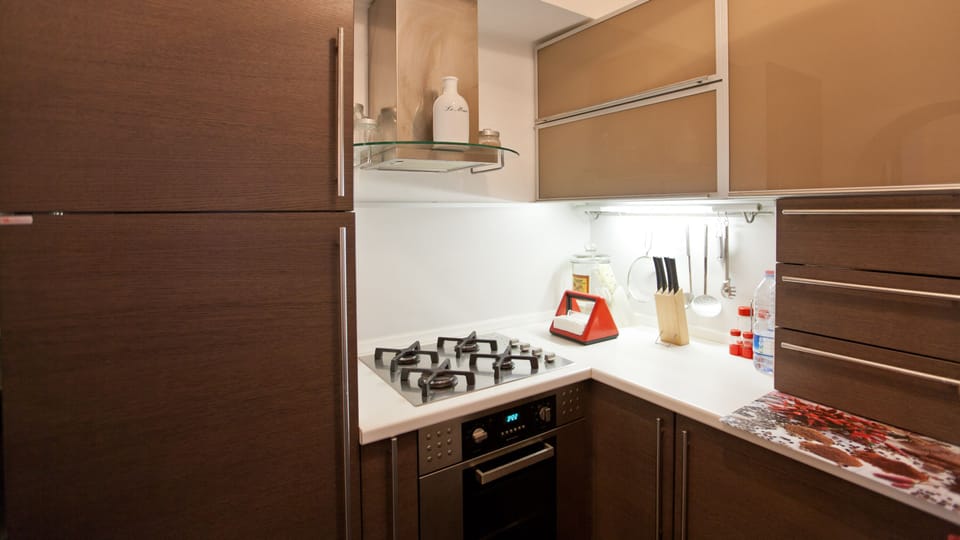 Apartment, 1 Bedroom | Private kitchen | Full-size fridge, stovetop, dishwasher, espresso maker