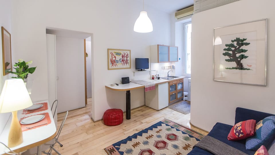 Apartment, 1 Bedroom | Living area | Flat-screen TV