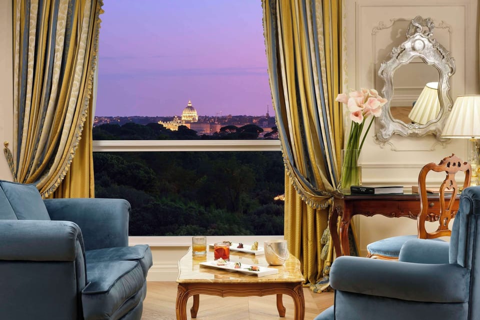 Junior Suite Villa Borghese Park View | Premium bedding, down comforters, Tempur-Pedic beds, minibar