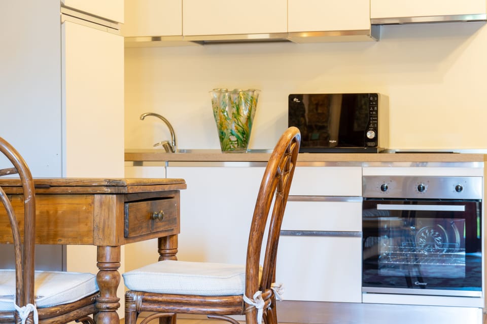 Deluxe Studio | Private kitchen | Full-size fridge, oven, stovetop, espresso maker