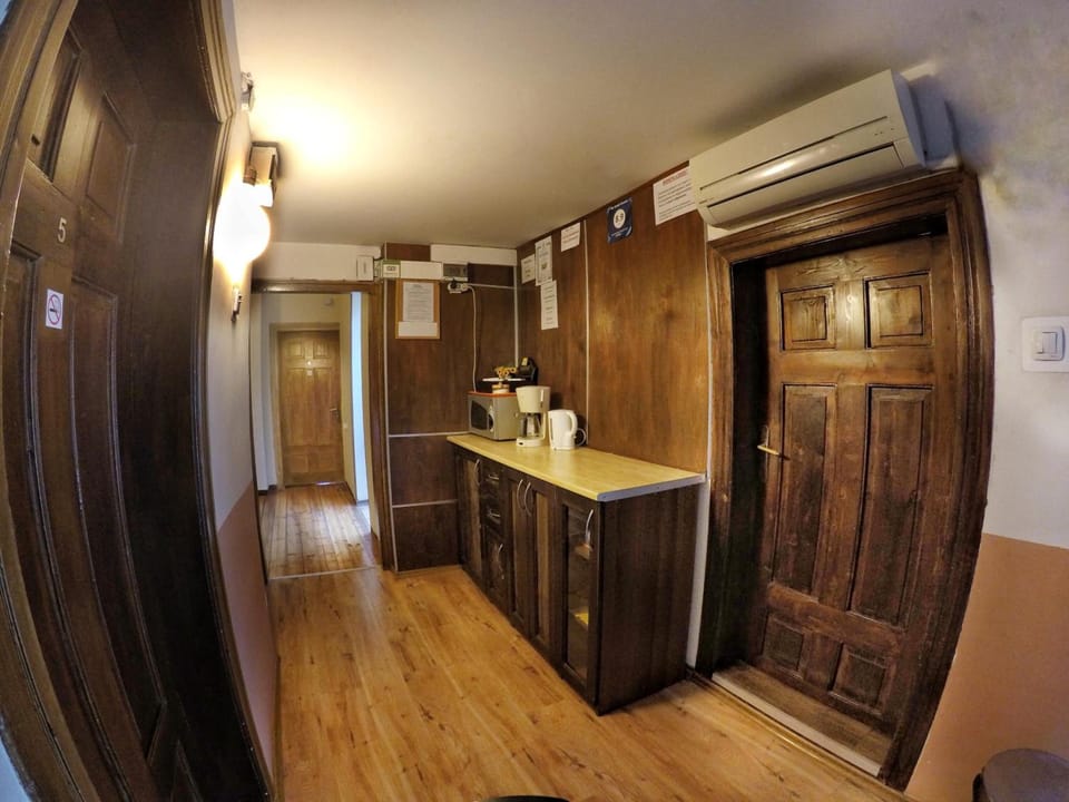 Shower, rainfall showerhead, bathrobes, towels