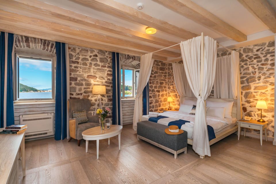 Deluxe Double Room, Sea View | Premium bedding, memory foam beds, minibar, in-room safe