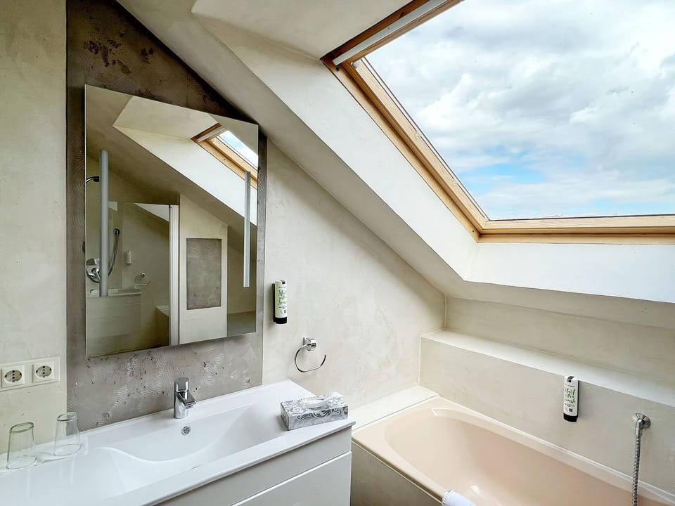 Comfort Apartment, Private Bathroom | Bathroom | Shower, free toiletries, hair dryer, towels