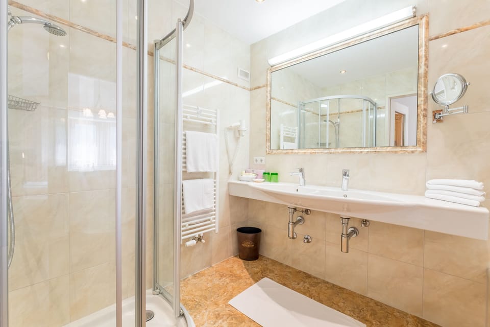 Deluxe Double Room | Bathroom | Shower, free toiletries, hair dryer, bathrobes