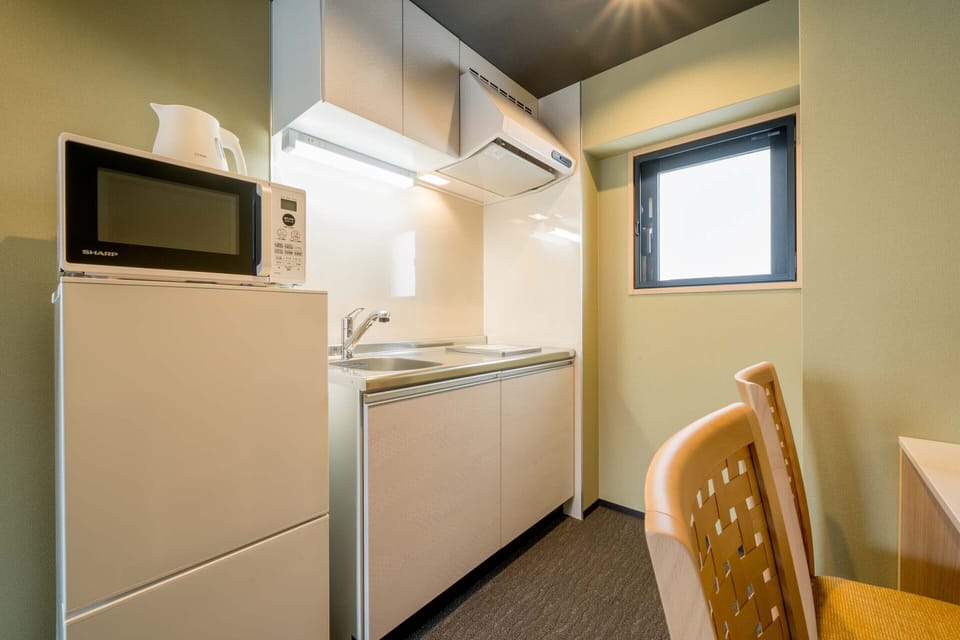 Deluxe Japanese Family, Non Smoking | Private kitchenette | Fridge, microwave, electric kettle, cookware/dishes/utensils