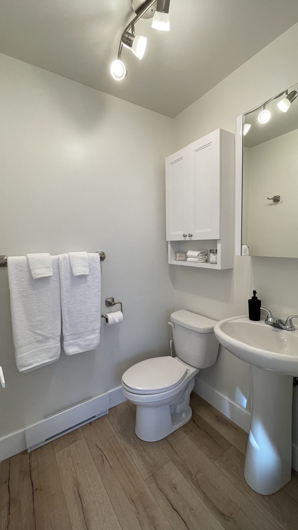 Shower, free toiletries, towels, soap