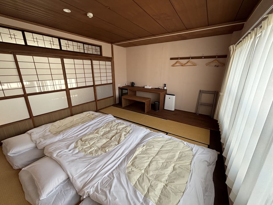 Japanese-style Triple Room, Non Smoking | Down comforters, desk, laptop workspace, free WiFi