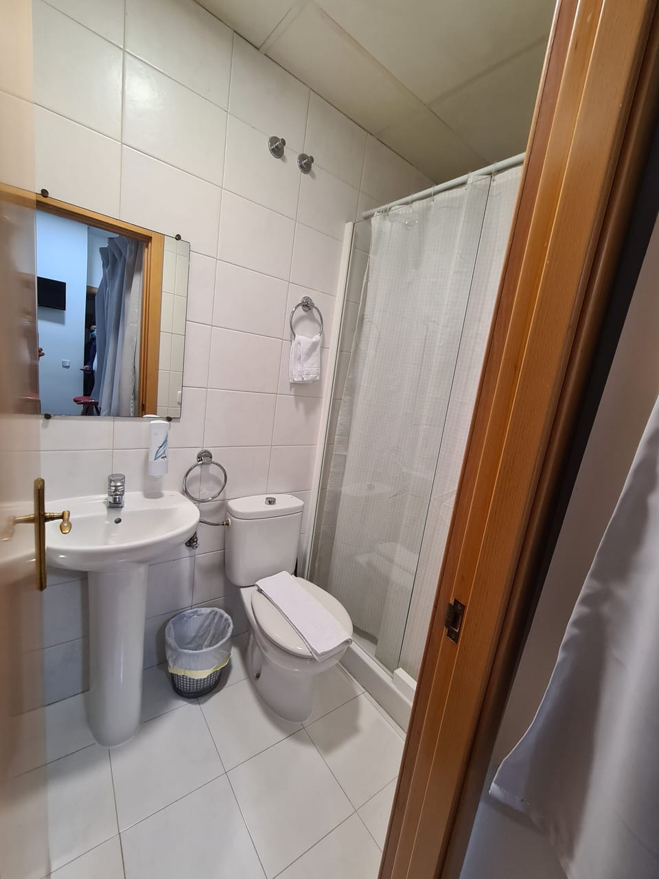 Double Room (with extra bed, 3 Adults) | Bathroom | Shower, free toiletries, hair dryer, towels