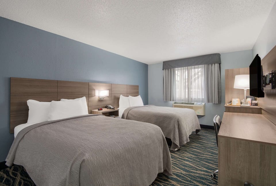 Standard Room, 2 Double Beds, Non Smoking | Premium bedding, desk, blackout drapes, soundproofing
