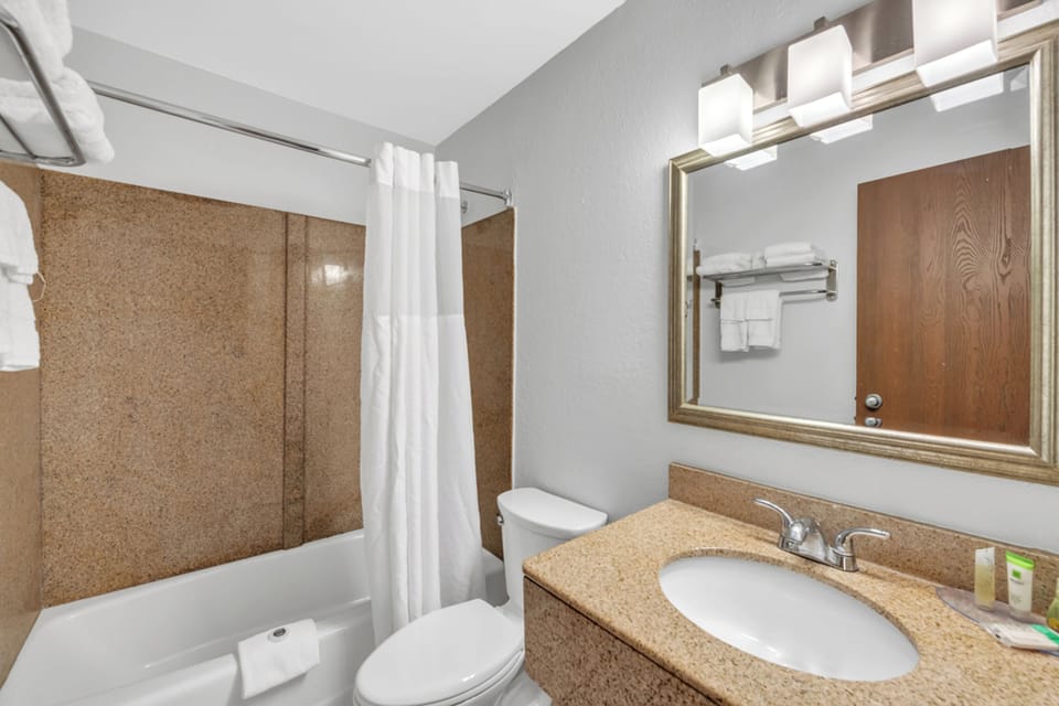 Free toiletries, hair dryer, towels