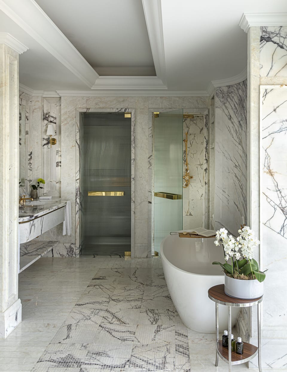 The Cadogan Penthouse | Bathroom | Designer toiletries, hair dryer, bathrobes, slippers