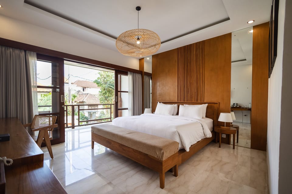 Luxury Double Room, 1 Bedroom, Pool View | Minibar, in-room safe, individually decorated, individually furnished