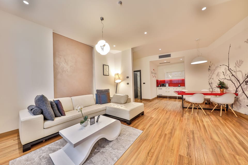 Royal Apartment, 1 Bedroom, Hot Tub | Living area | 65-cm LCD TV with cable channels, TV