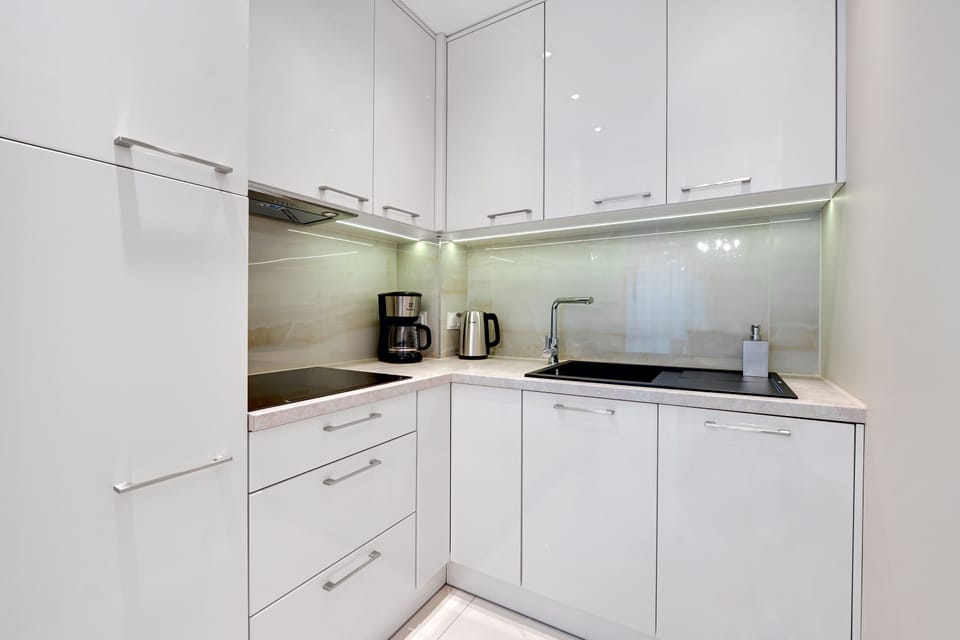 Deluxe Apartment | Private kitchen | Fridge, microwave, espresso maker, coffee/tea maker
