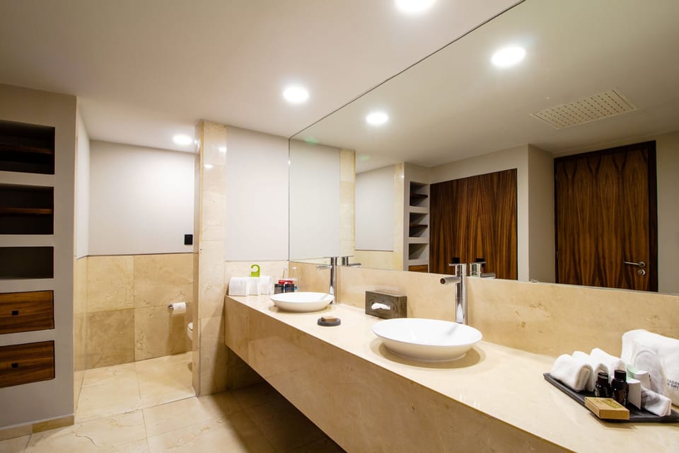 Master Suite | Bathroom | Eco-friendly toiletries, hair dryer, towels, soap